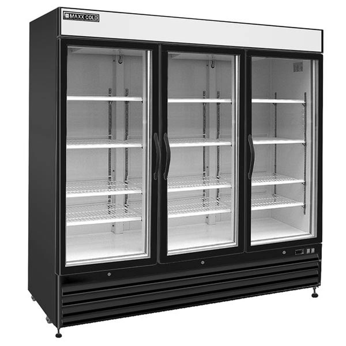 Maxx Cold MXM3-72FB 81″ X-Series Freezer Merchandiser w/ 3 Sections, Glass Doors, 72 cu.ft. 