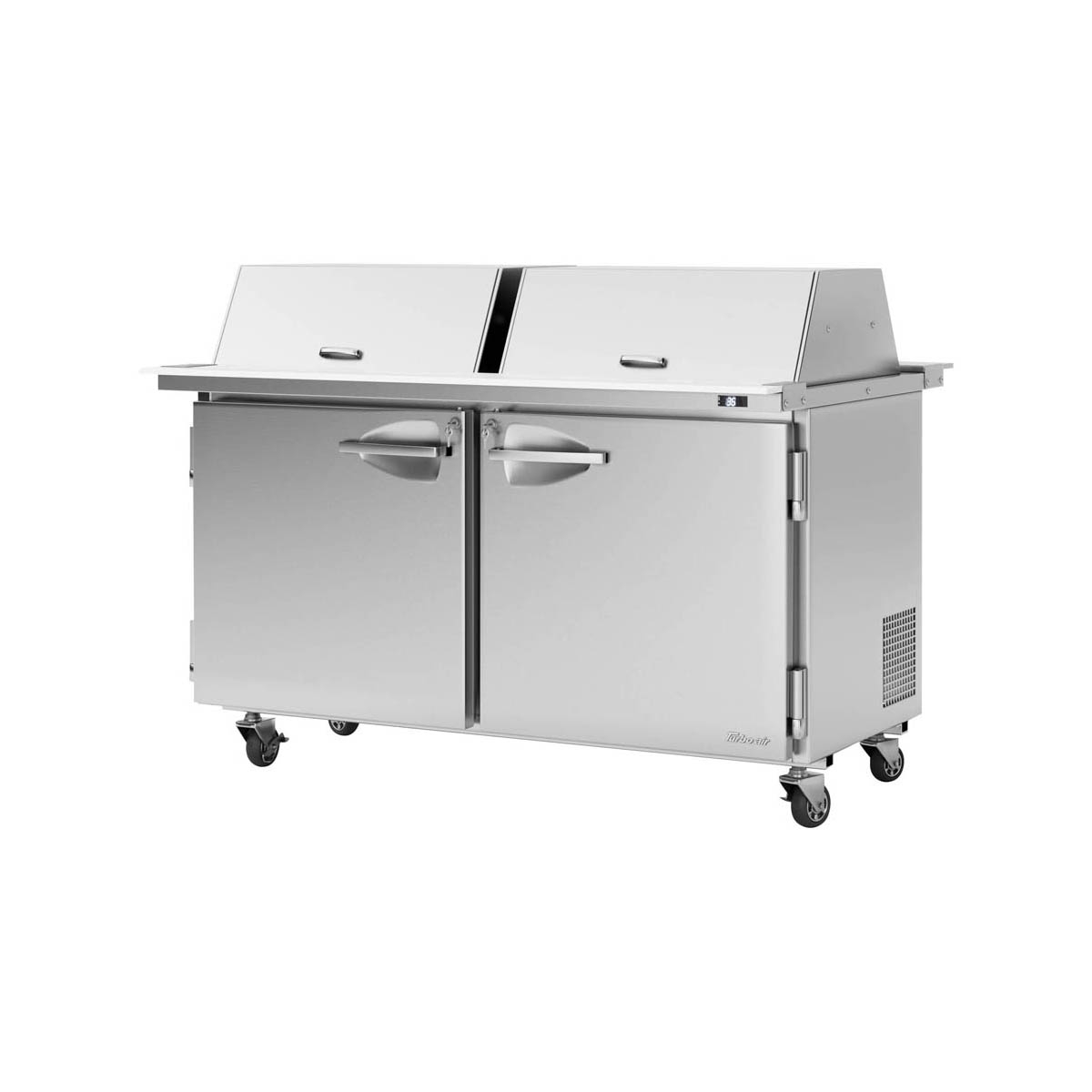 Turbo Air PST-60-24-N-DS 60″ Two Section Mega Top Sandwich Prep Table, 24 Pan