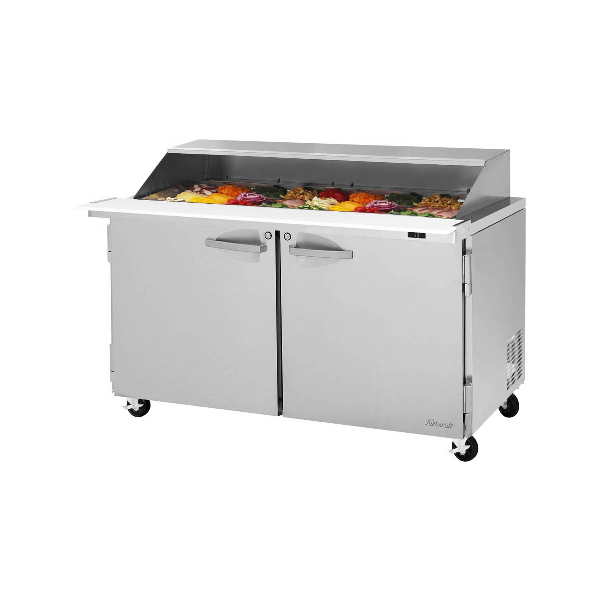 Turbo Air PST-60-24-N-SL 60″ Two Section Mega Top Sandwich Prep Table, 24 Pan