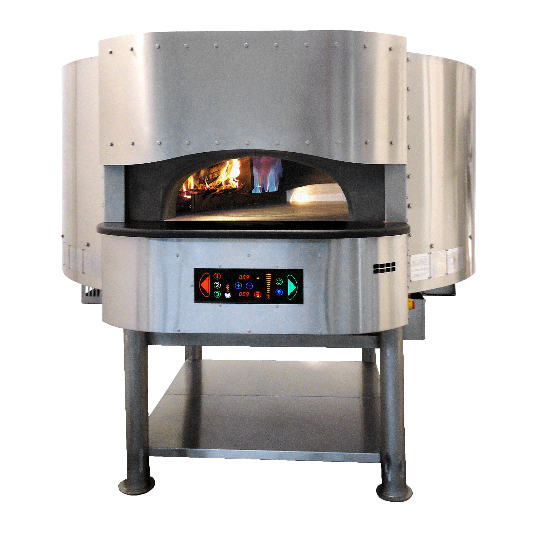 RositoBisani FGRI150-ST Wood / Coal / Gas Fired Rotary Oven w/ 59″ Cooking Chamber, Touchscreen