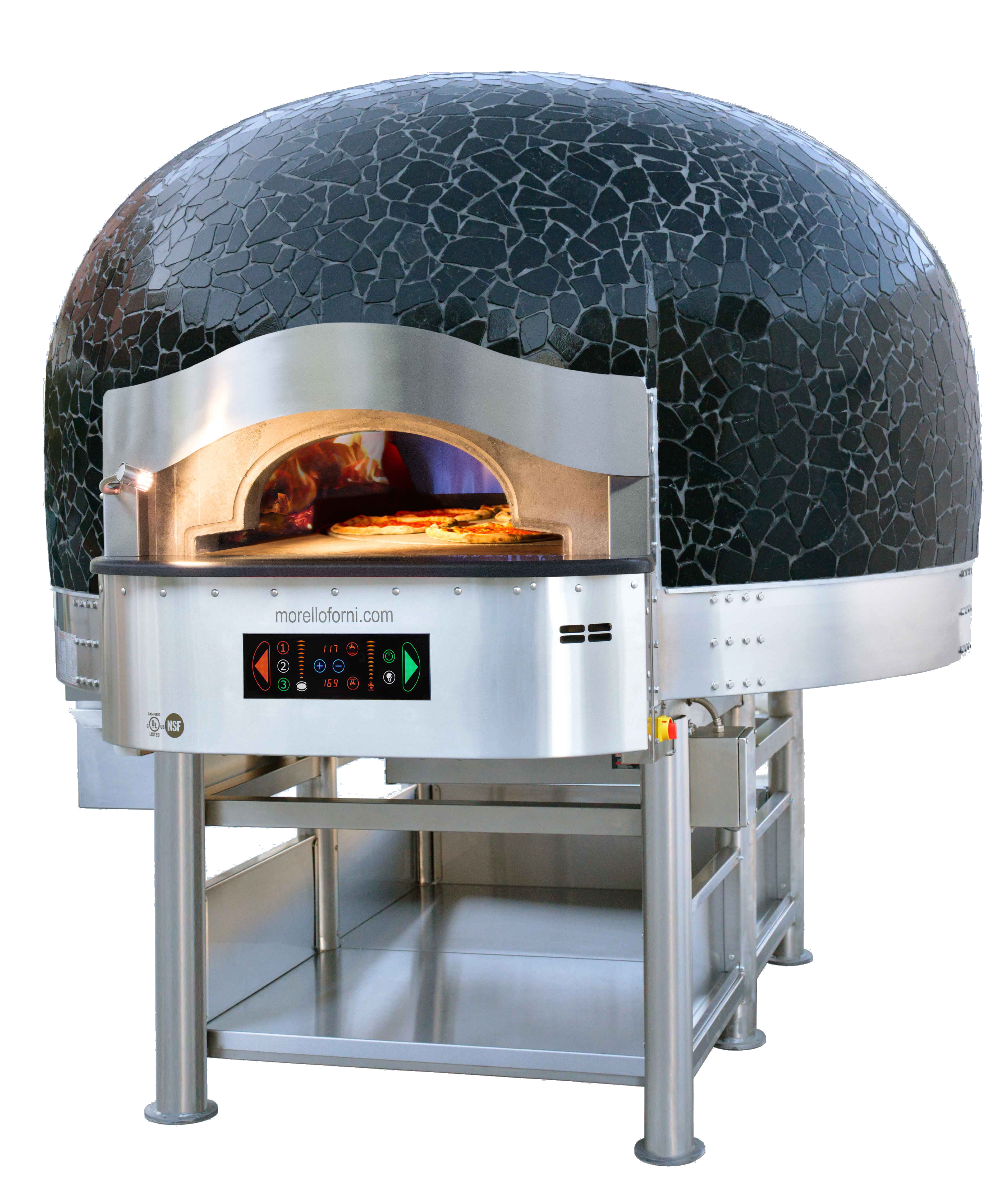 RositoBisani PG110-CM Wood / Coal / Gas Fired Pizza Oven w/ 43″ Cooking Chamber, Round, Indoor