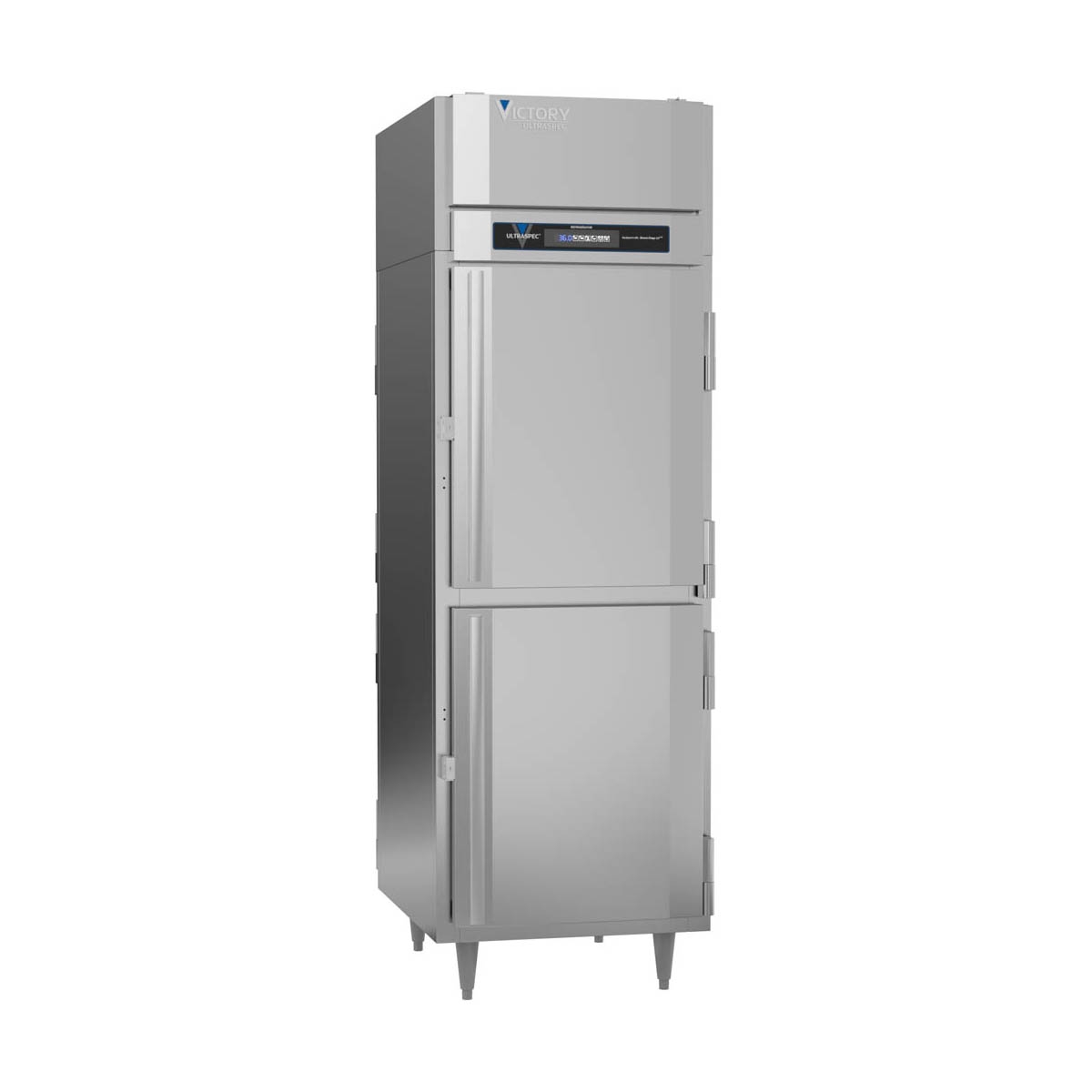 Victory RS-1D-S1-PT-HD-HC 27″ 1-Section Pass-Thru Refrigerator w/ 4 Solid Half-Doors, 23 cu ft