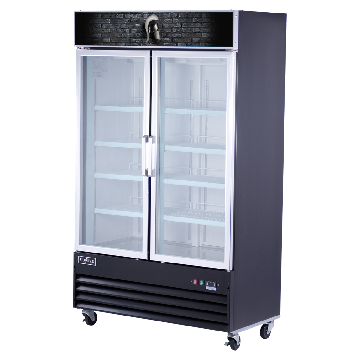 Spartan Refrig SGM-53RS 53″ 2 Section Black Refrigerated Glass Door Merchandiser