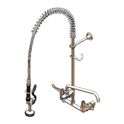 T&S Brass 5PR-8WWS12 with Add On Faucet Pre-Rinse Faucet Assembly