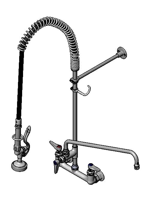 T&S Brass B-2180 with Add On Faucet Pre-Rinse Faucet Assembly