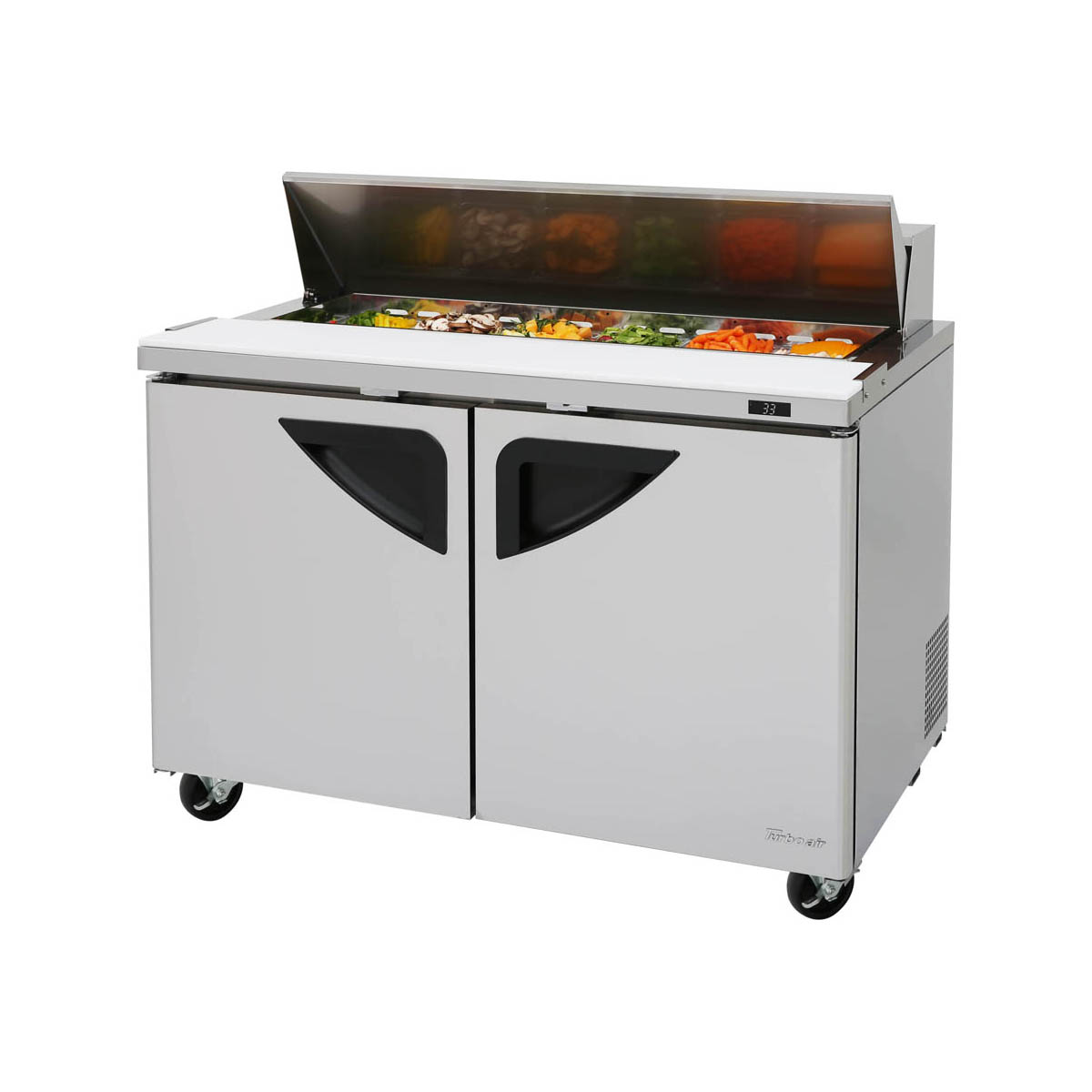 Turbo Air TST-48SD-N 48″ Two Section Sandwich / Salad Prep Table, 12.0 cu. ft.