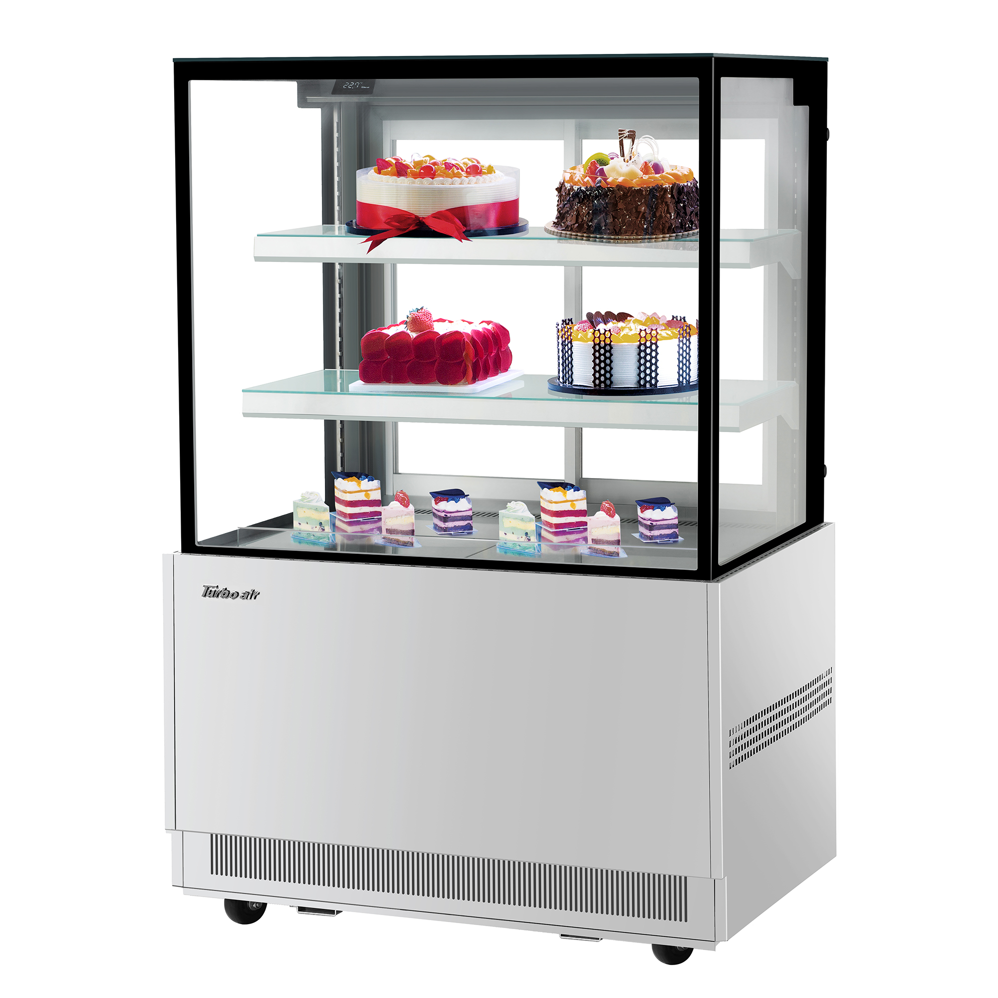 Turbo Air TBP36-54NN-S 35″ Full Service Refrigerated Bakery Display Case, Straight Glass
