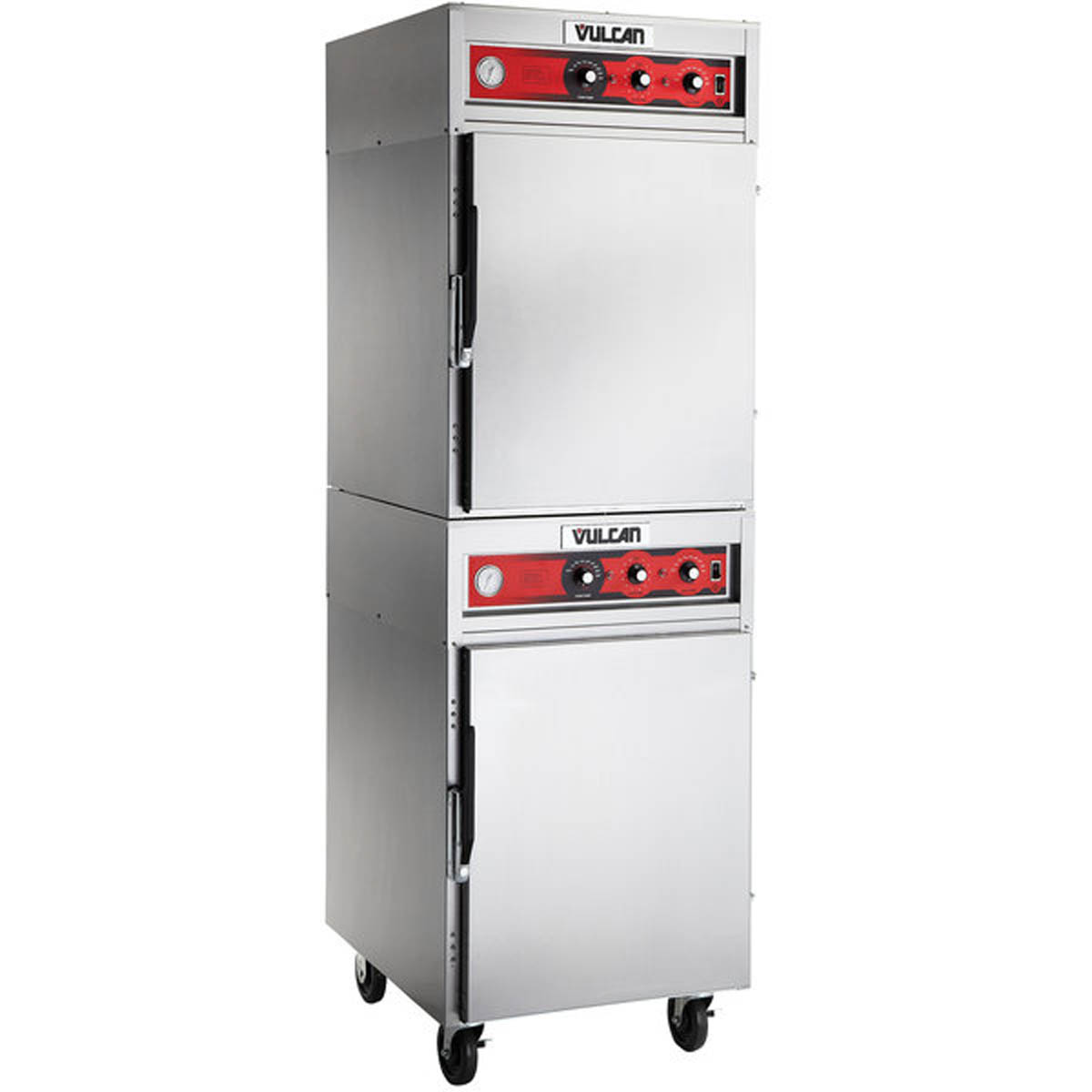 Vulcan VRH88 Mobile Cook / Hold Cabinet, Double-Deck, 6xWire Shelves, 16 Pan Capacity