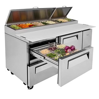 Turbo Air Pizza Prep Table Refrigerated