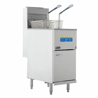 Pitco 45C+S Gas Fryer Heat baffles are mounted in the heat exchanger tubes to efficiently heat the oil, Chef's Deal'