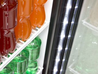 True TGM-R-48-SC/SC-W-W Glass Merchandiser Curved Glass, Solid Colored End Refrigerator,TGM-R-48-SC/SC-W-W, Chef's Deal