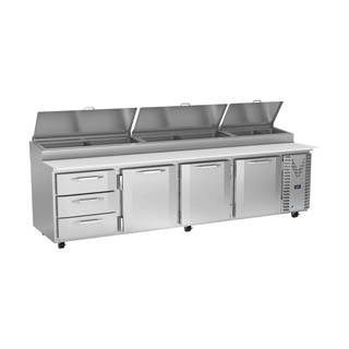 Victory VPPD119HC-3 Pizza Prep Table With Drawers, Chef's Deal
