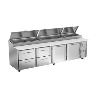 Victory VPPD119HC-4 Pizza Prep Table With Drawers, Chef's Deal