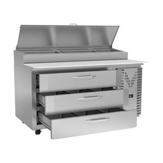 Victory VPPD60HC-3 Pizza Prep Table With Drawers, Chef's Deal