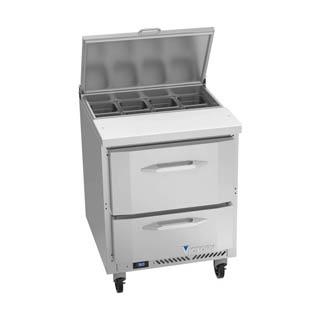Victory VSPD27HC-08-2 Sandwich Prep Refrigerator With Drawers, Chef's Deal