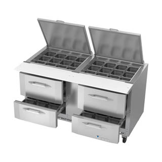 Victory VSPD60HC-24B-4 Sandwich Prep Refrigerator With Drawers, Chef's Deal