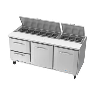 Victory VSPD72HC-18-2 Sandwich Prep Refrigerator With Drawers, Chef's Deal