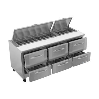 Victory VSPD72HC-18-6 Sandwich Prep Refrigerator With Drawers, Chef's Deal