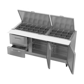 Victory VSPD72HC-30B-2 Sandwich Prep Refrigerator With Drawers, Chef's Deal