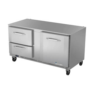 Victory VUFD60HC-2 UnderCounter Freezer With Drawers, Chef's Deal