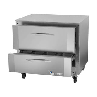 Victory VURD36HC-2 UnderCounter Refrigrator With Drawers, Chef's Deal