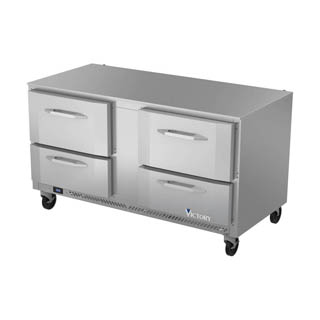 Victory VURD60HC-4 UnderCounter Refrigrator With Drawers, Chef's Deal