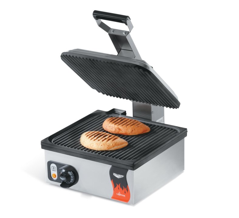 The Vollrath 40790 Cayenne Flat Plate And Panini Style Sandwich Press , Chef's Deal