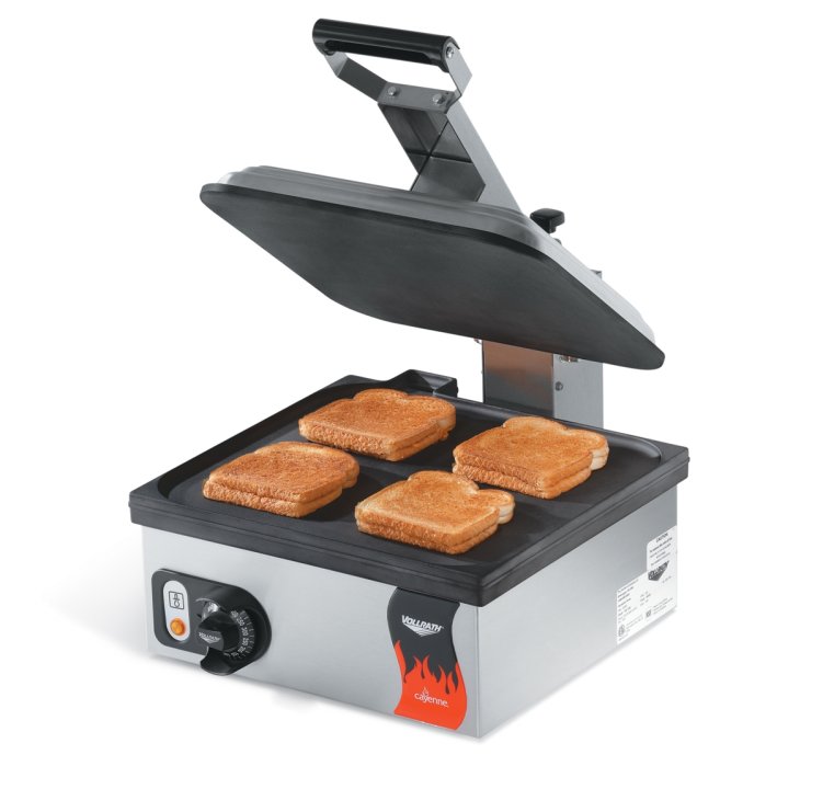 The Vollrath 40792 Cayenne Flat Plate And Panini Style Sandwich Press , Chef's Deal