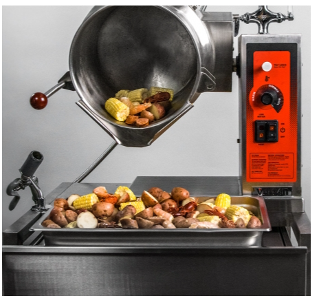 The Vulcan K20DLT K Series Direct Steam Floor Mounted Tilting 2/3 Jacketed Kettle, Chef's Deal