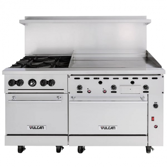 The Vulcan 60SS-4B36GT Endurance Series Gas Restaurant Range 4 Burners / 36 Griddle And 2
      Standart Ovens, Chef's Deal