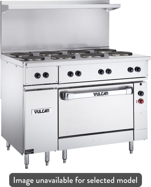 The Vulcan EV48S-4FP24G208 EV Series Electric Ranges With 4 Frenc Plates / 24 Griddle, Chef's Deal