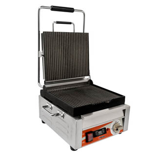 OMCAN 10” x 11” RIBBED PANINI GRILL WITH TIMER