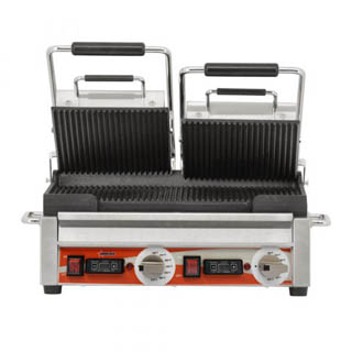 OMCAN 10” x 18” RIBBED PANINI GRILL WITH TIMER
