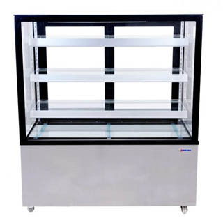 OMCAN 48-INCH SQUARE GLASS FLOOR
REFRIGERATED DISPLAY CASE